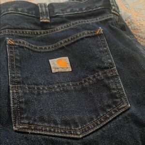 Carhartt Men's Relaxed Fit 40x30 Dark Blue Relaxed Fit Work Jeans